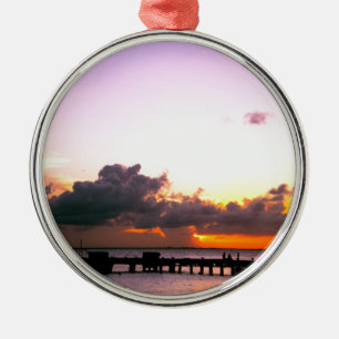 atembernder lila gold orange sonnenuntergang in me silbernes ornament