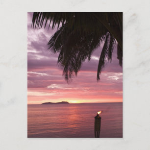 Atemberregender tropischer Sonnenuntergang, der du Postkarte