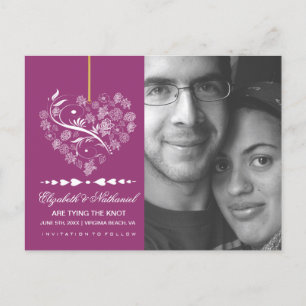 Atemlose SAVE THE DATE Postkartenbeere Ankündigungspostkarte