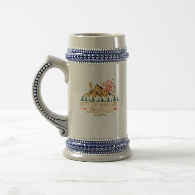 Atemlose Wander Gesellschaft – Lustige Wander & Be Bierglas (Links)