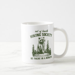 Atemlose Wander Gesellschaft Waschbär Wird In Eine Kaffeetasse