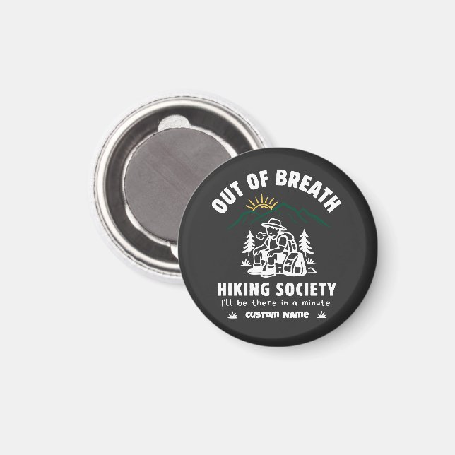 Atemlose Wandergesellschaft Lustig Retro Magnet (Vorderseite/Rückseite)