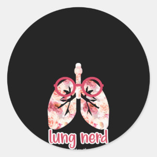 Atemtherapeut mit Lunge Nerd itte Runder Aufkleber