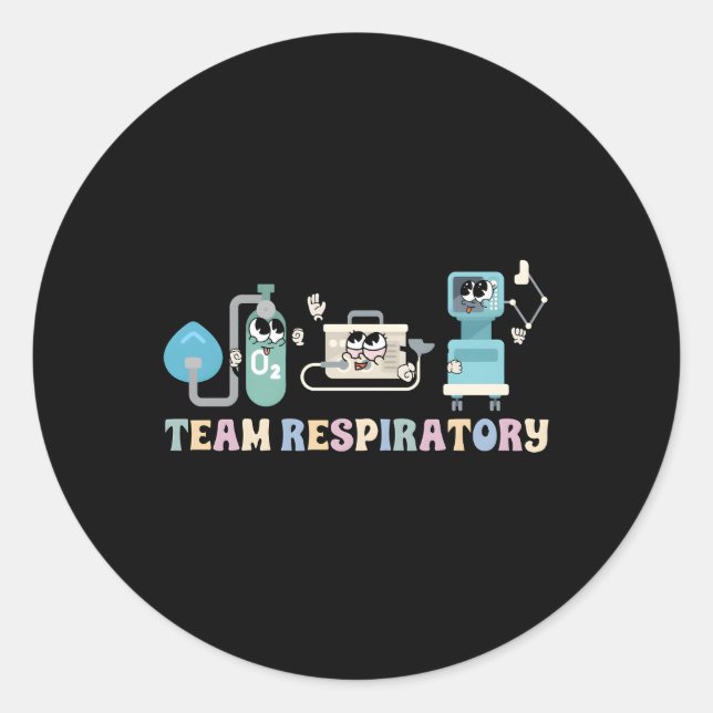 Atemtherapeut Squad Respiratory Thera Runder Aufkleber (Vorderseite)