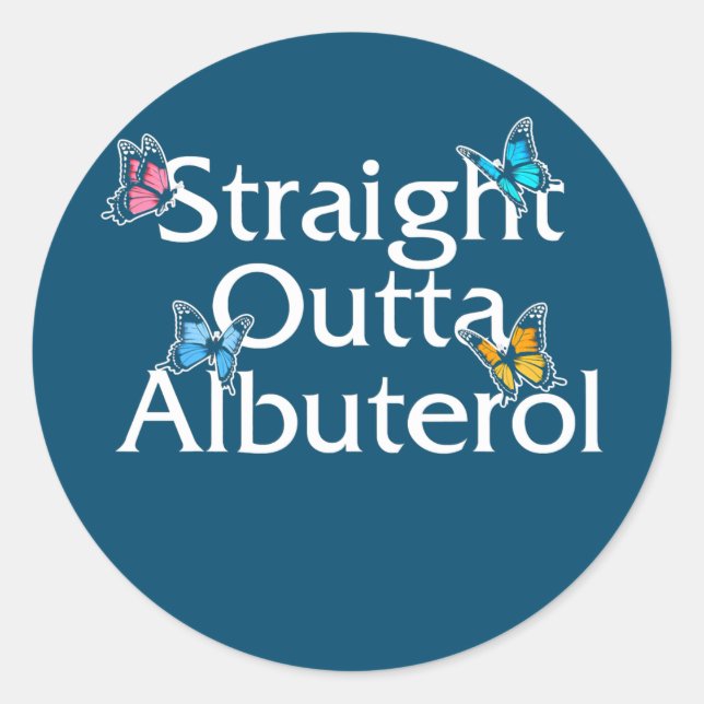 Atemtherapeut Straight Albuterol Runder Aufkleber (Vorderseite)