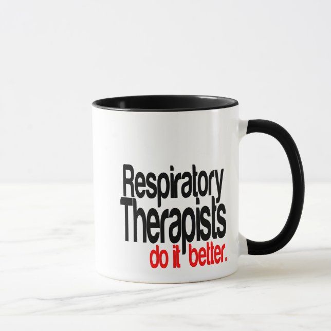 Atemtherapeuten tun es besser Joke Tasse (Rechts)