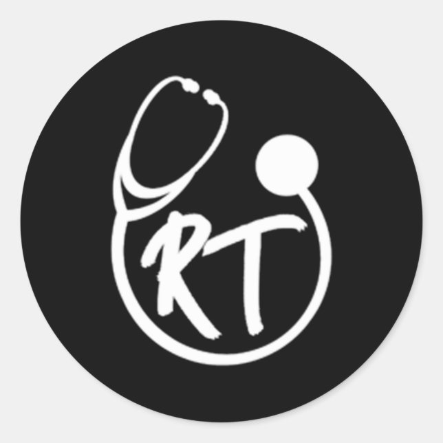 Atemtherapeutin Stethoscope Pocket Runder Aufkleber (Vorderseite)