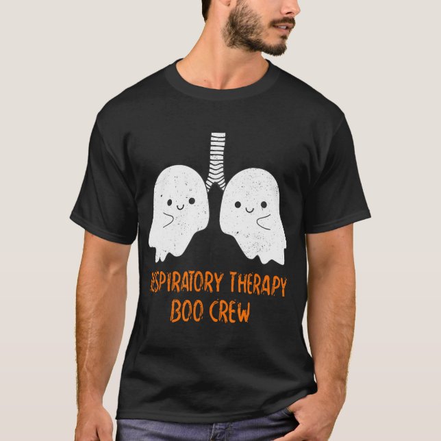Atemtherapie Boo Crew Lunge Halloween T-Shirt (Vorderseite)