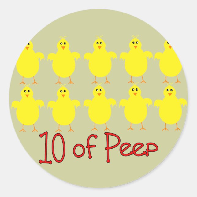 Atemtherapie Geschenke "10 von PEEP" Funny Runder Aufkleber (Vorderseite)