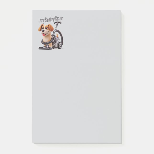 Atemvakuum Hund Post-it Klebezettel (Vorderseite)