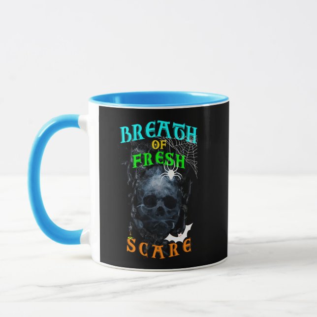 Atemzug mit frischer Pflege Tasse (Links)