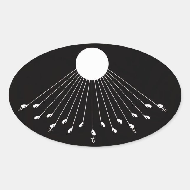 Aten le vrai symbole de Dieu autocollant (Devant)