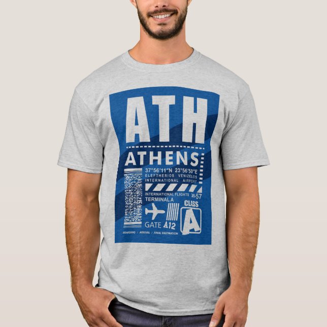 ATH Athens Flughafen T-Shirt (Vorderseite)