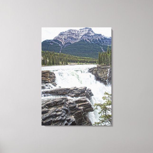 Athabasca Falls Jasper, Alberta Canada Foto Leinwanddruck (Vorderseite)