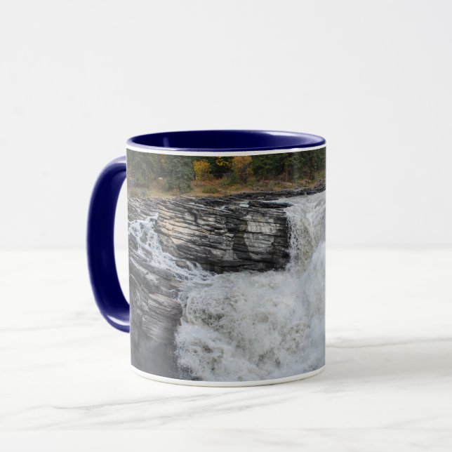 Athabasca Falls, kanadische Schönheit, Wasserfall Tasse (Vorderseite Links)
