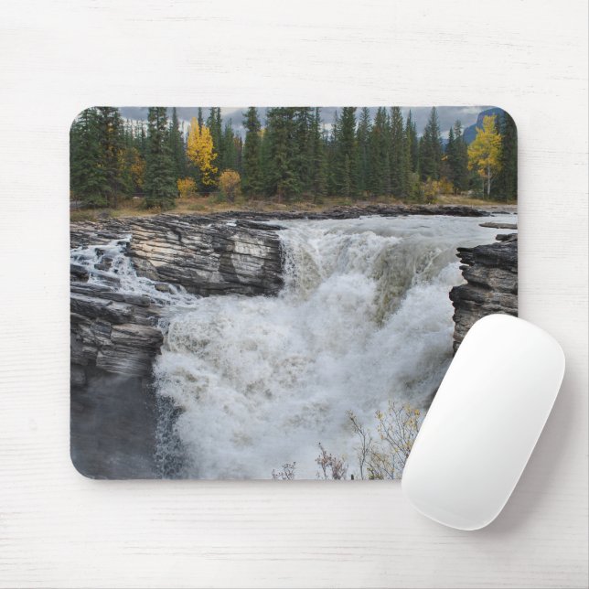Athabasca Falls, Nature Waterfall Fotografie Mousepad (Mit Mouse)
