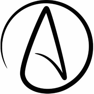 Atheism Symbol - Atheist Sign Freistehende Fotoskulptur