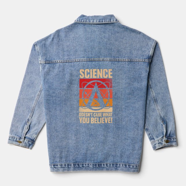 Atheismus Symbol Atheist Agnostische Anto Religion Jeansjacke (Rückseite)