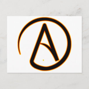Atheismus-Symbol Postkarte