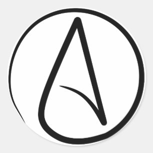 Atheismus-Symbol Runder Aufkleber