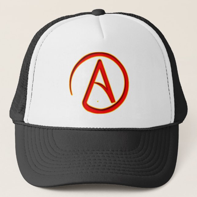 Atheismus-Symbol Truckerkappe (Vorderseite)