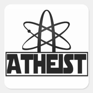 Atheismus Zeichen Quadratischer Aufkleber