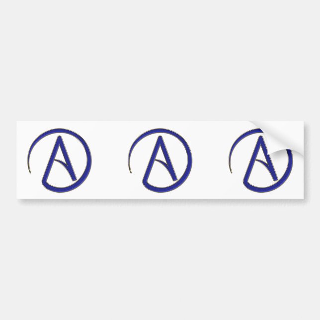 Atheismussymbol Autoaufkleber (Vorne)