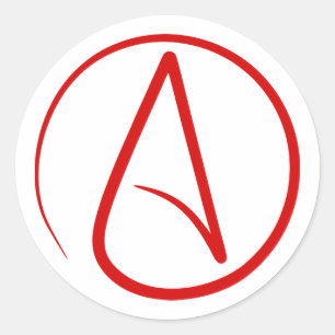Atheissymbol Runder Aufkleber