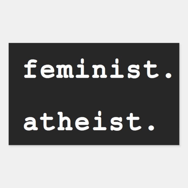 Atheist-Autoaufkleber Rechteckiger Aufkleber (Vorderseite)