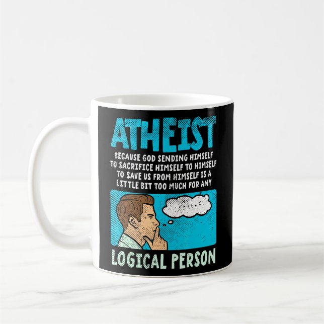 Atheist Beursache God Sending Himself Kaffeetasse (Links)