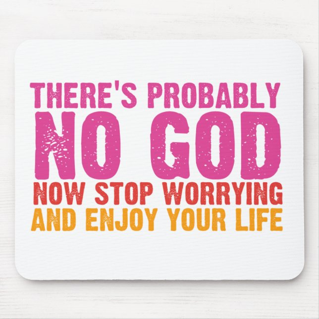 Atheist Bus Campaign (Vertikal) Mousepad (Vorne)