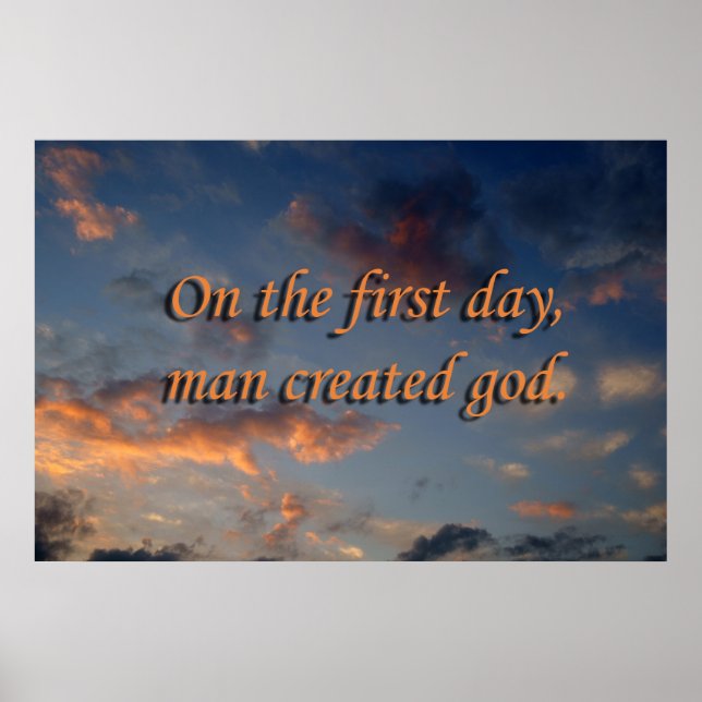 atheist clouds poster (Vorne)