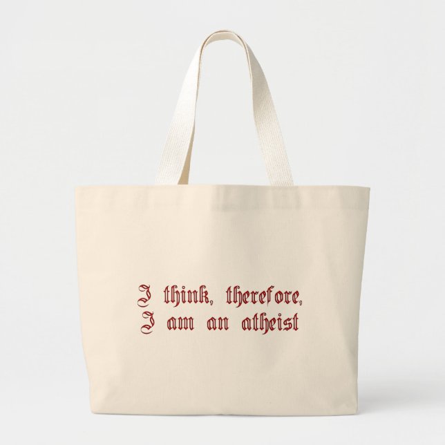 Atheist Cogito Jumbo Stoffbeutel (Vorne)