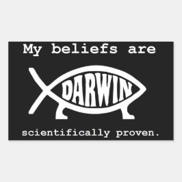 Atheist Evolution Autoaufkleber Rechteckiger Aufkleber