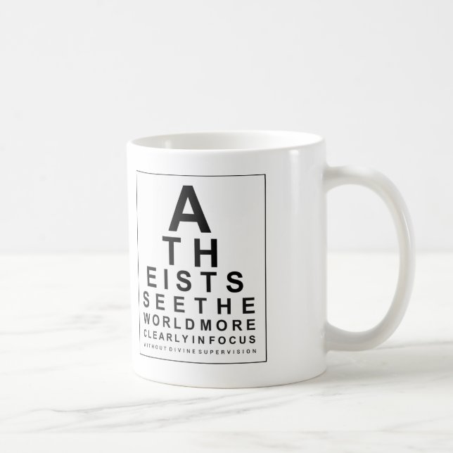 Atheist Eye Test Kaffeetasse (Rechts)