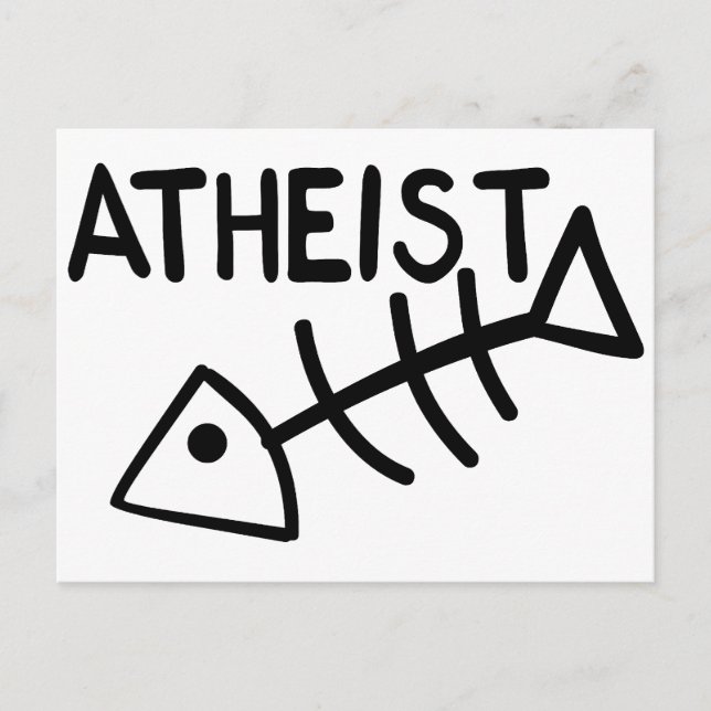 Atheist Fish Postkarte (Vorderseite)