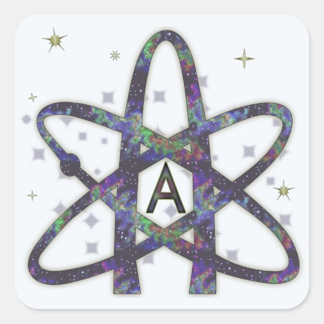 Atheist in den Outer Space Stickers (Vorderseite)