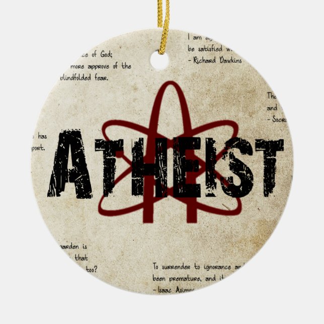 Atheist Keramik Ornament (Vorne)