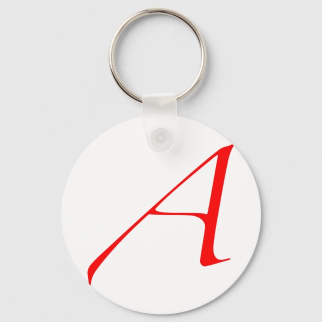 Atheist-Logo "A" Schlüsselanhänger (Vorderseite)