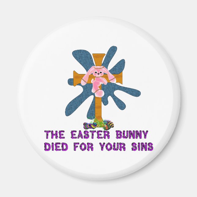 Atheist Oaster Bunny Magnet (Vorne)