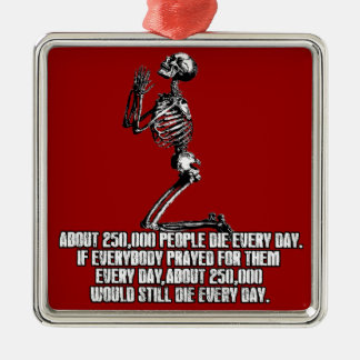 Atheist Silbernes Ornament
