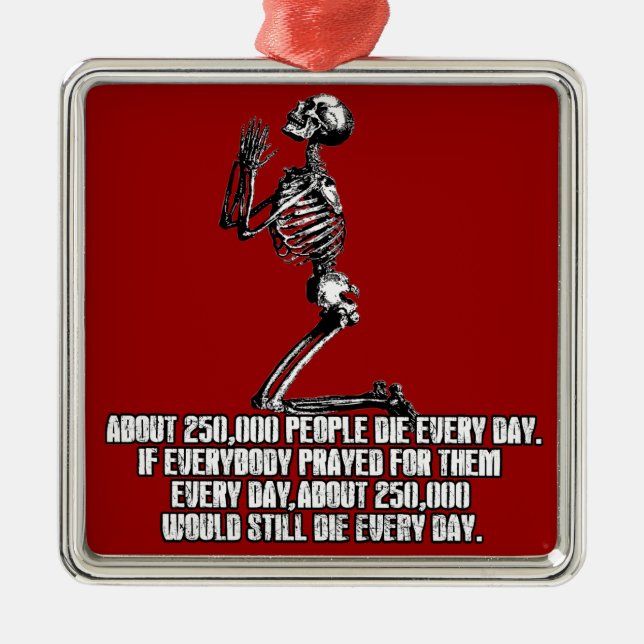 Atheist Silbernes Ornament (Vorne)