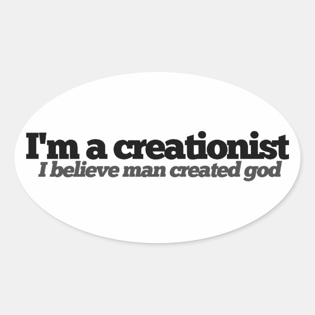 Atheist Spaß Ovaler Aufkleber (Vorderseite)
