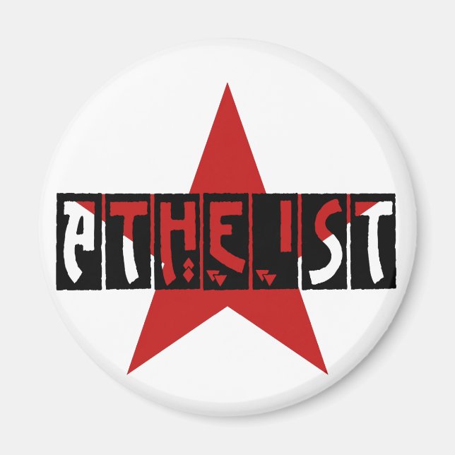 Atheist Star Magnet (Vorne)