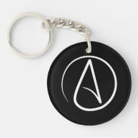 Atheist-Symbol: weiß auf schwarz