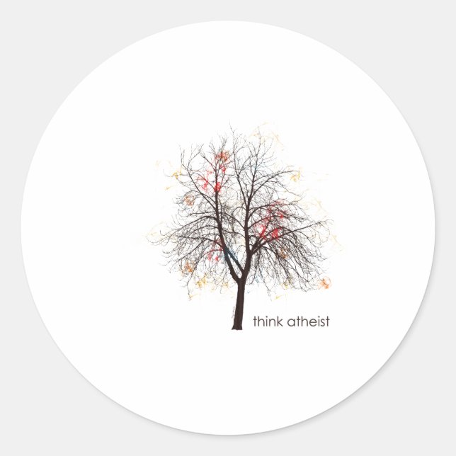 Atheist Tree Runder Aufkleber (Vorderseite)