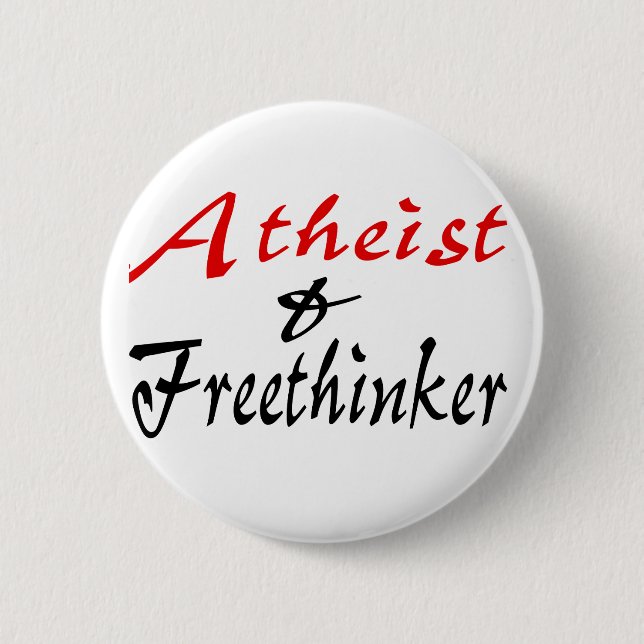 Atheist und Freethinker Button (Vorderseite)