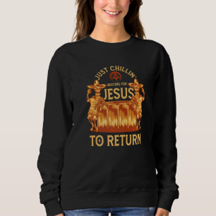 Atheist Wartete für Jesus, den Atheismus gegen sic Sweatshirt