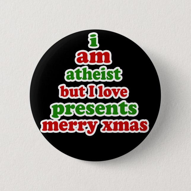 Atheist Weihnachten Button (Vorderseite)