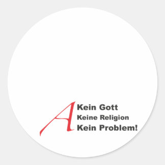 atheistA1 Runder Aufkleber